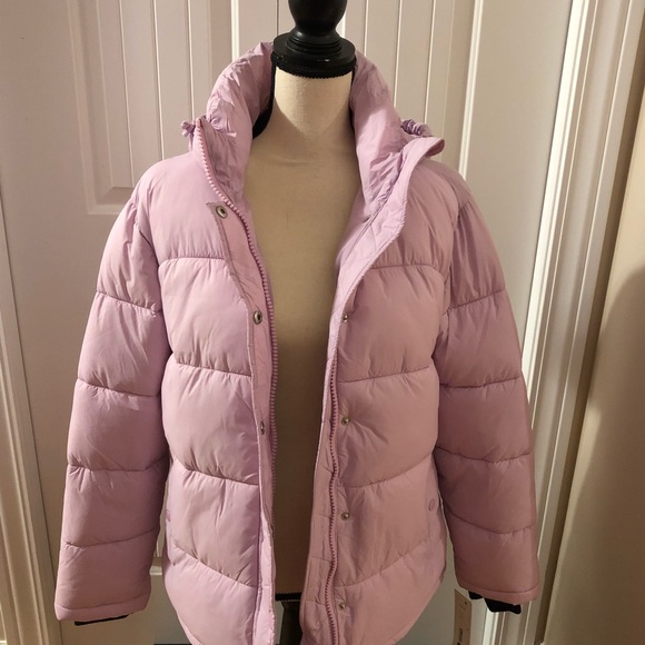 Aqua Women’s Winter Quilted Puffer Coat in matte light pink sz XS - Picture 3 of 15